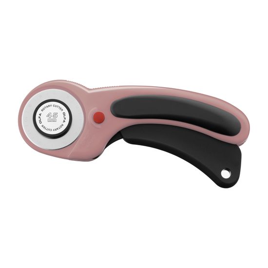 OLFA Rotary Delux Safety Cutter 45mm Blade R/l Handed Pink